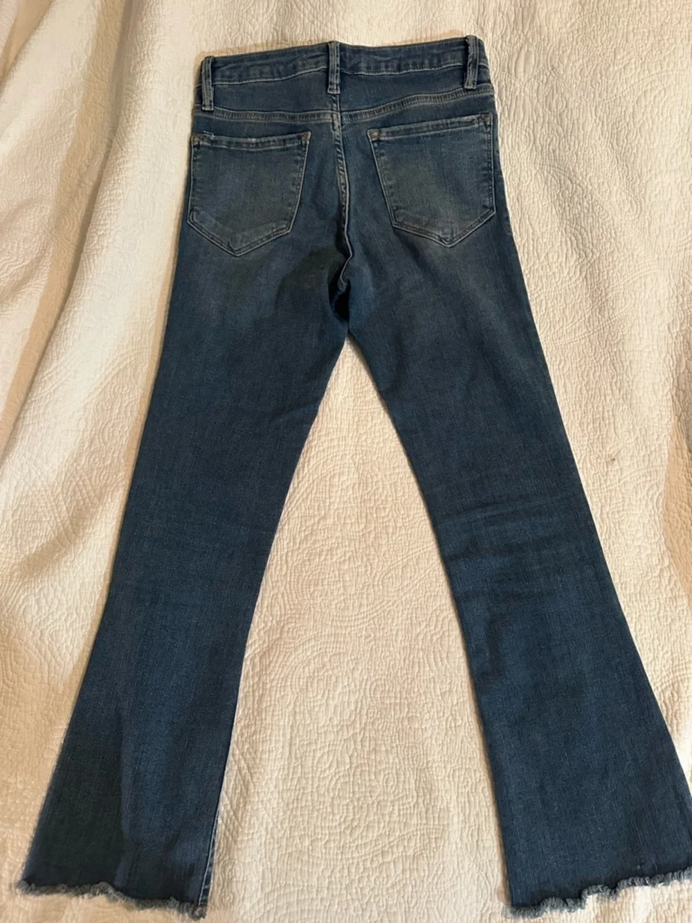 Free People W27 Bootcut Denim Jeans with Frayed Hem